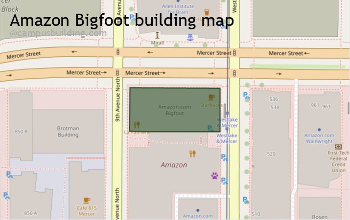 Amazon Bigfoot map