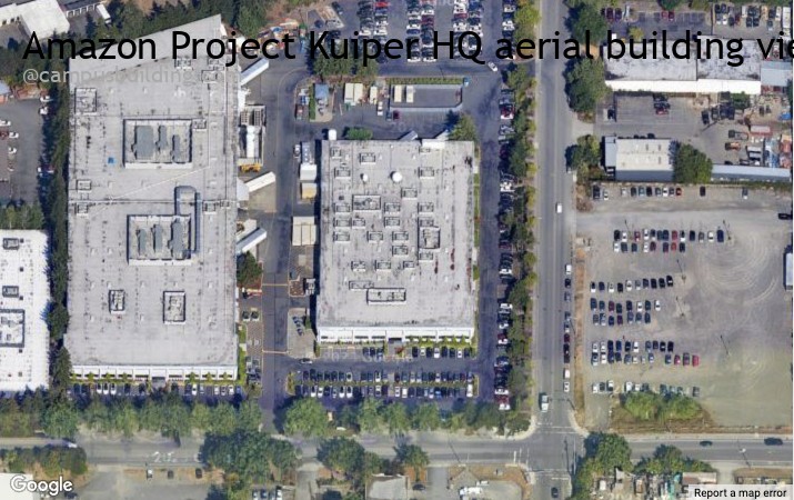 Amazon Project Kuiper HQ aerial view