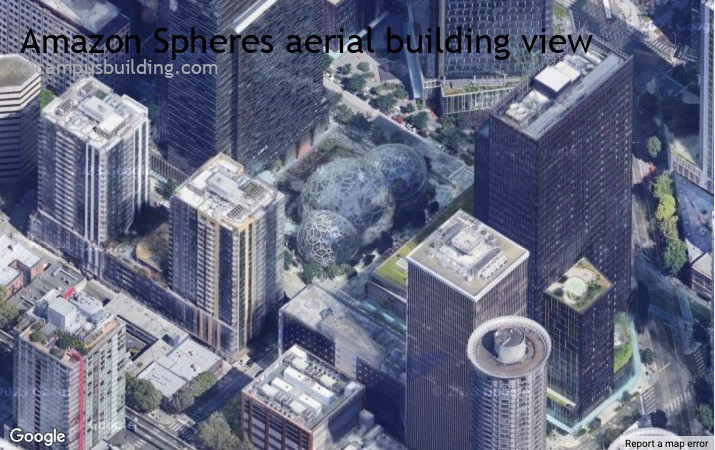 Amazon Spheres aerial view