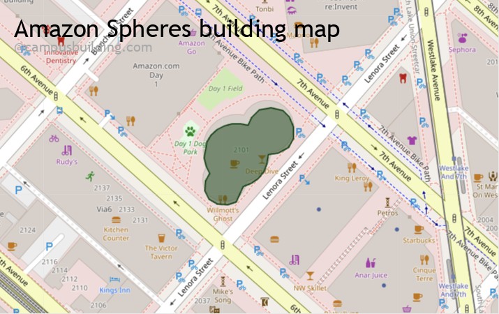 Amazon Spheres map