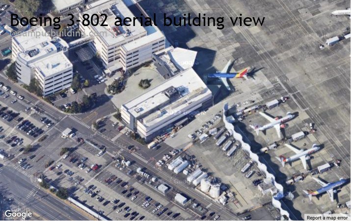 Boeing 3-802 aerial view