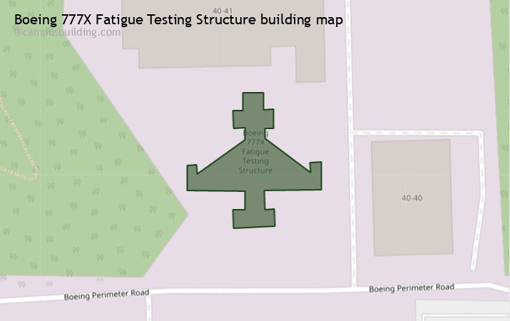 Boeing 777X Fatigue Testing Structure map