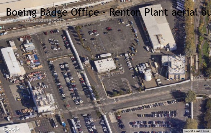 Boeing Badge Office - Renton Plant aerial view