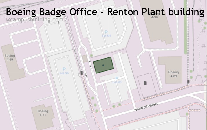 Boeing Badge Office - Renton Plant map