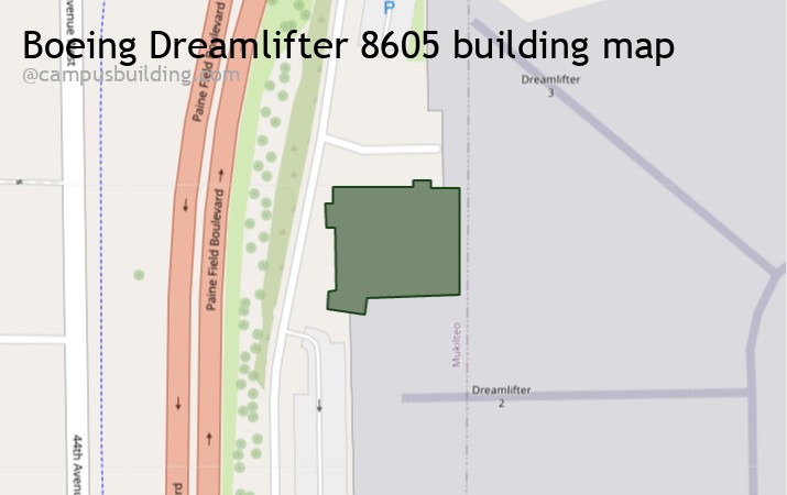 Boeing Dreamlifter 8605 map