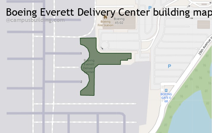 Boeing Everett Delivery Center map