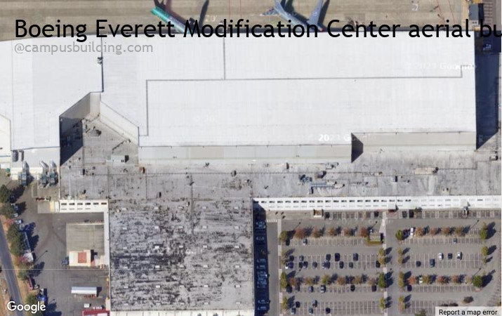 Boeing Everett Modification Center aerial view