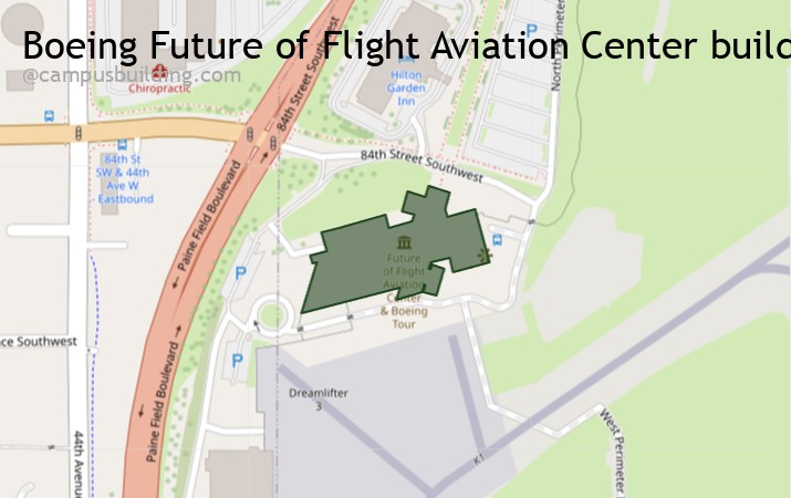 Boeing Future of Flight Aviation Center map