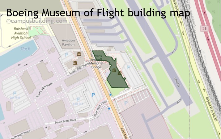 Boeing Museum of Flight map