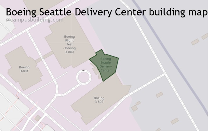 Boeing Seattle Delivery Center map