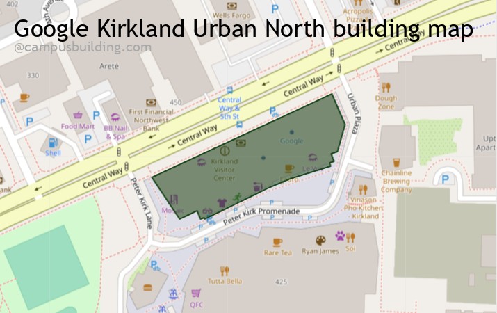 Google Kirkland Urban North map