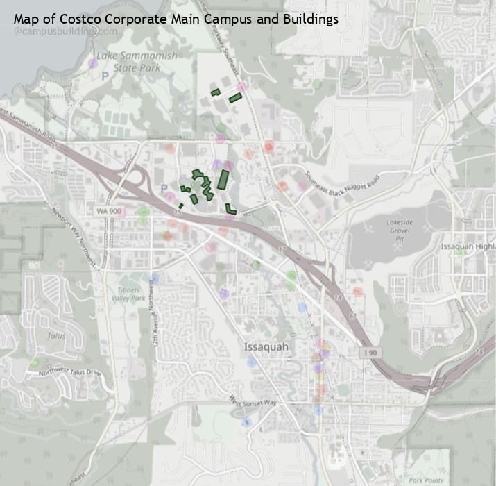 Costco Corporate Main campus buildings map