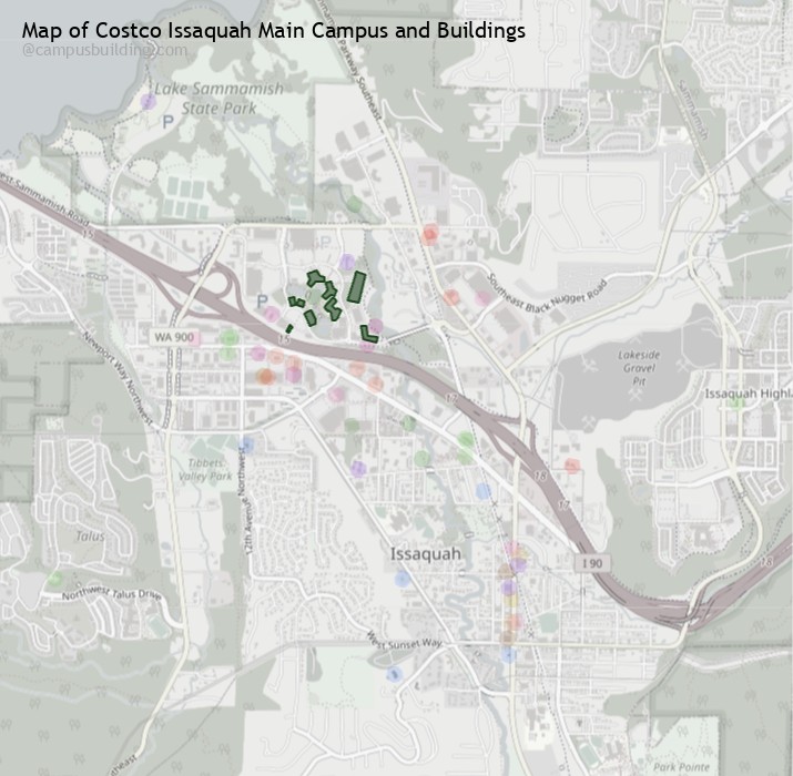 Costco Issaquah Main campus buildings map