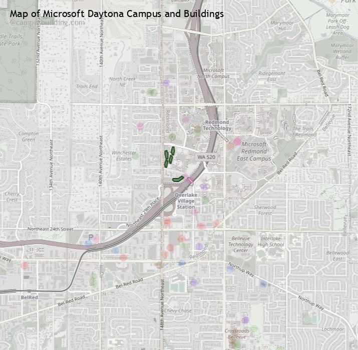 Microsoft Daytona campus buildings map