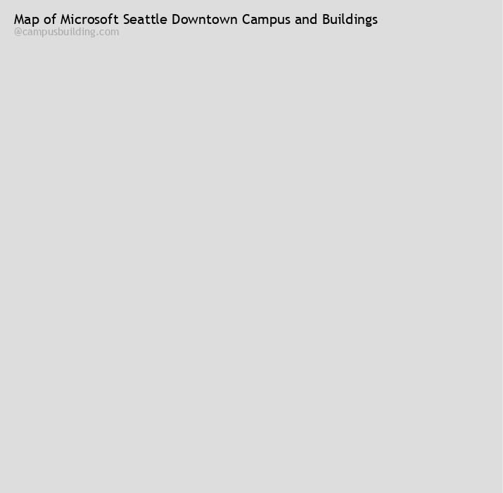 Microsoft Seattle Downtown campus buildings map