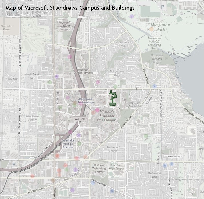 Microsoft St Andrews campus buildings map