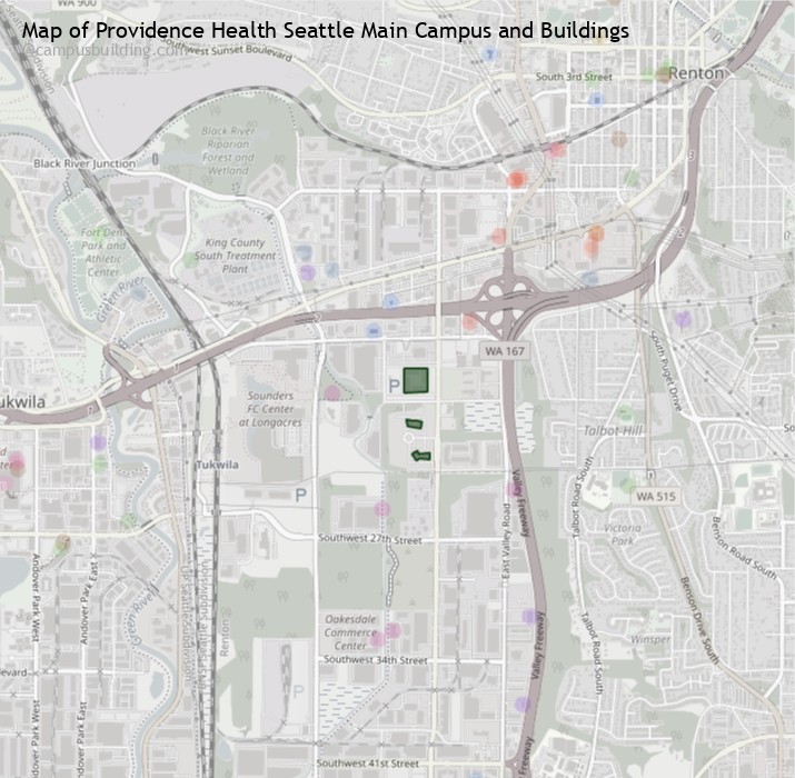 Providence Health Seattle Main campus buildings map