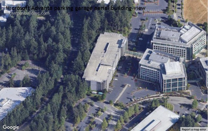 Microsoft Advanta parking garage aerial view