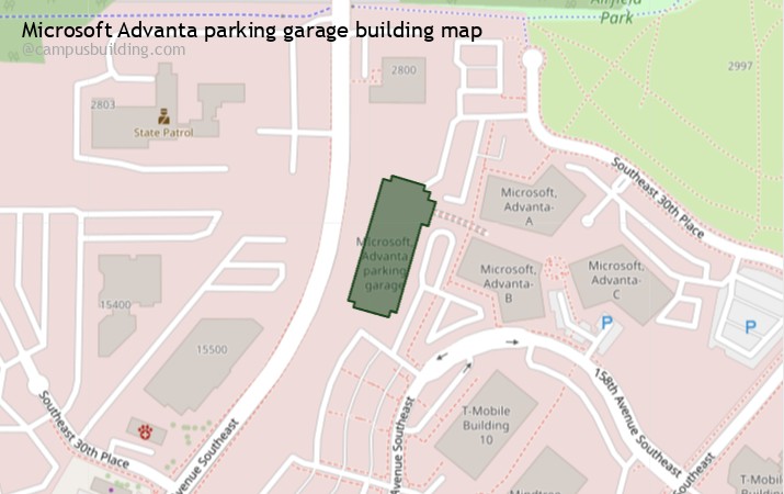 Microsoft Advanta parking garage map