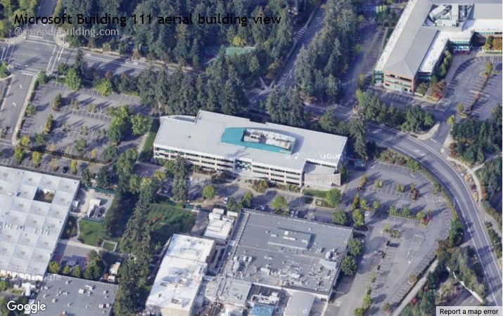 Microsoft Building 111 aerial view