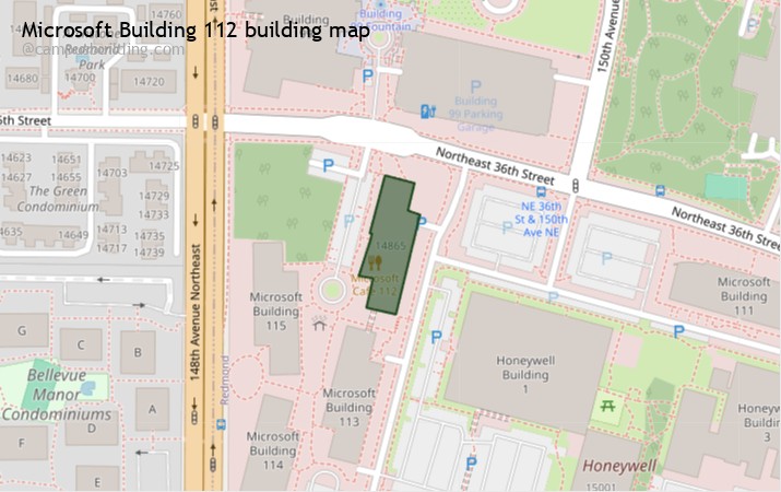 Microsoft Building 112 map