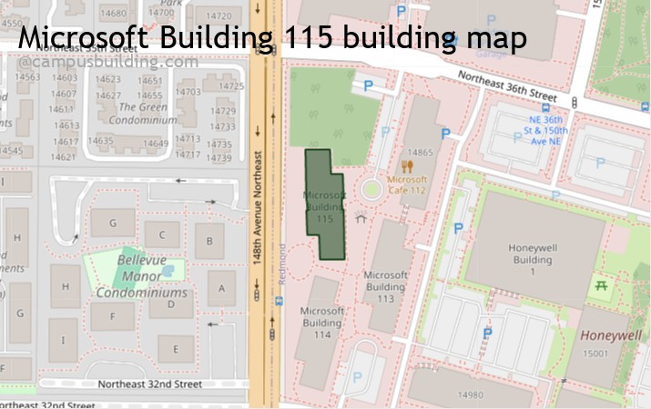 Microsoft Building 115 map