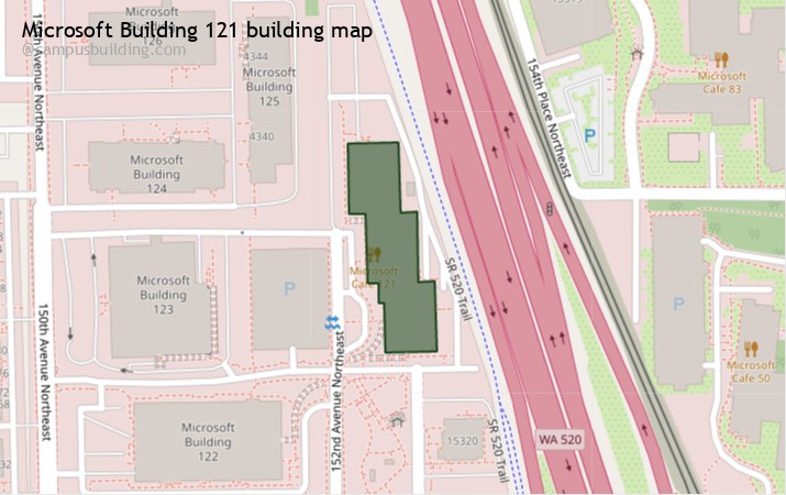 Microsoft Building 121 map