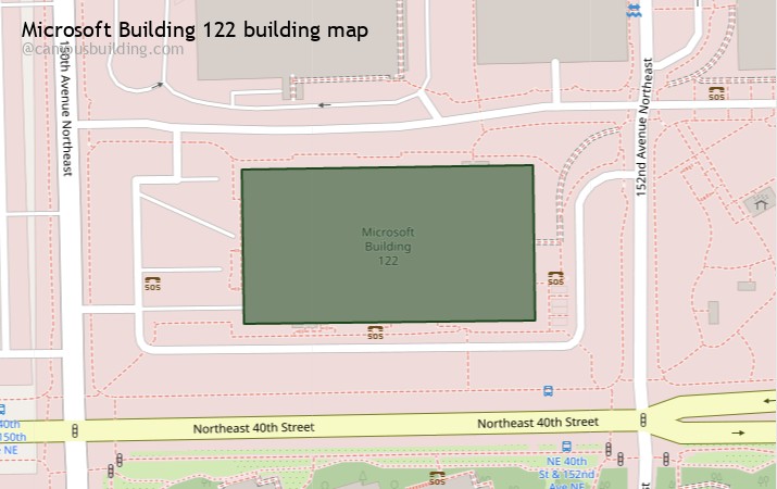 Microsoft Building 122 map