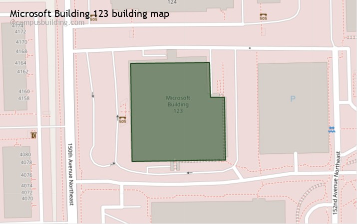 Microsoft Building 123 map