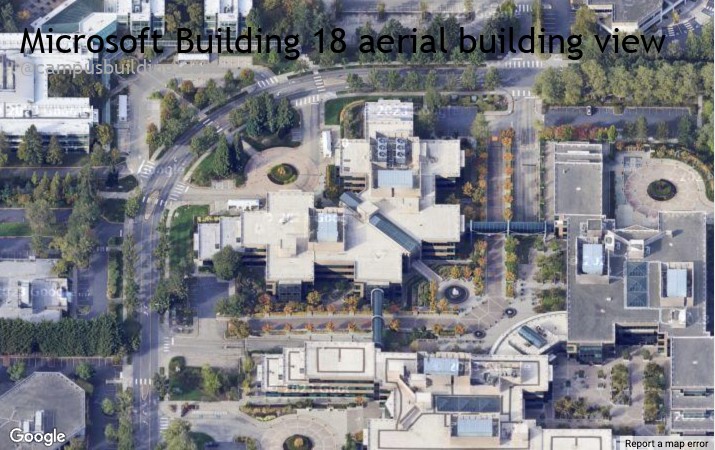 Microsoft Building 18 aerial view