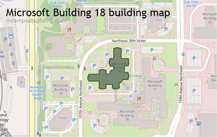 Microsoft Building 18 map