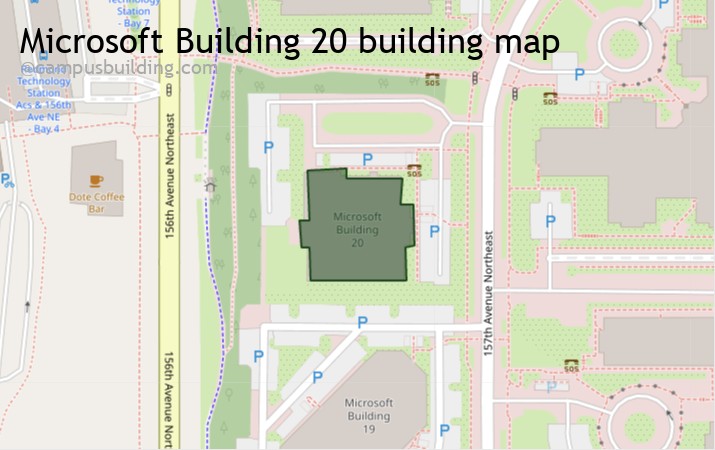 Microsoft Building 20 map