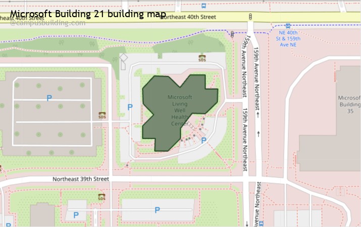 Microsoft Building 21 map