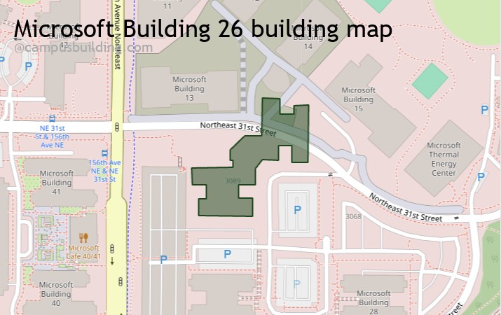 Microsoft Building 26 map