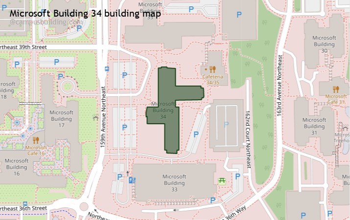 Microsoft Building 34 map