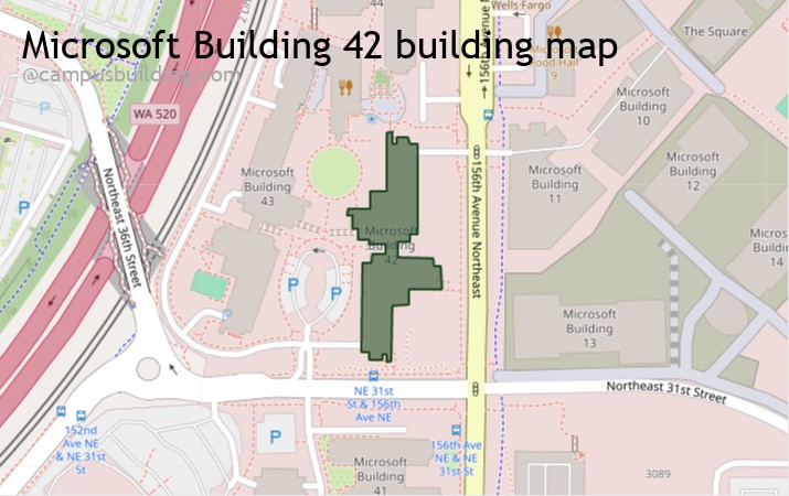 Microsoft Building 42 map