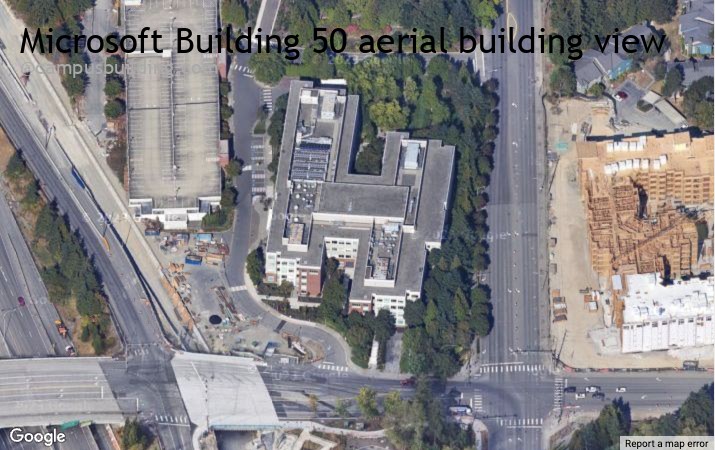 Microsoft Building 50 aerial view