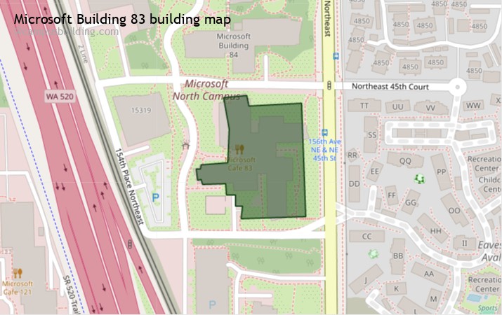 Microsoft Building 83 map