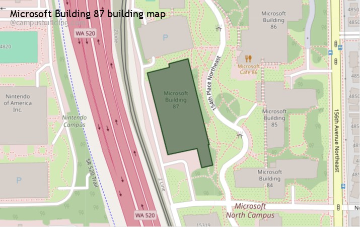 Microsoft Building 87 map