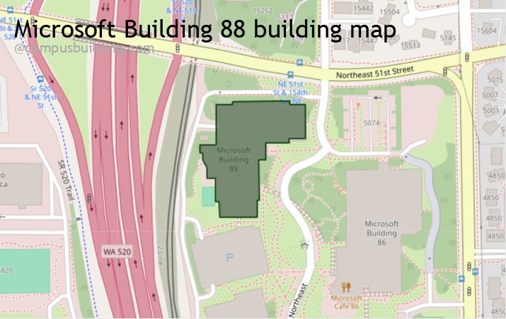 Microsoft Building 88 map