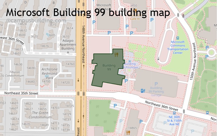 Microsoft Building 99 map