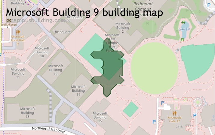 Microsoft Building 9 map