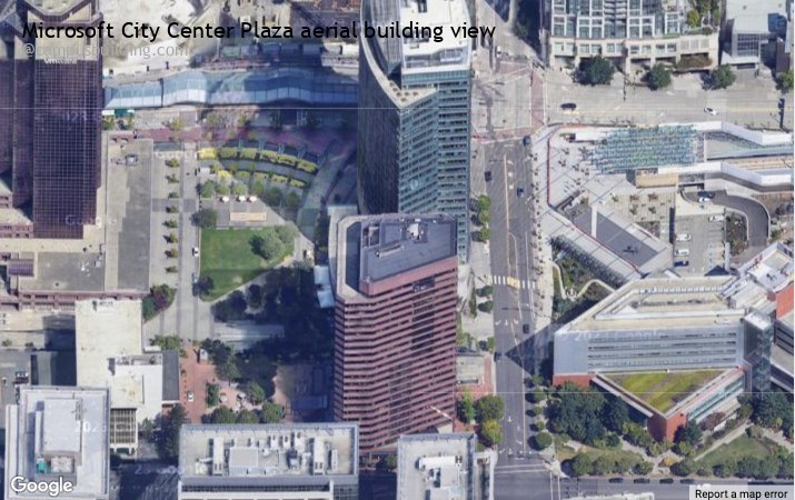 Microsoft City Center Plaza aerial view