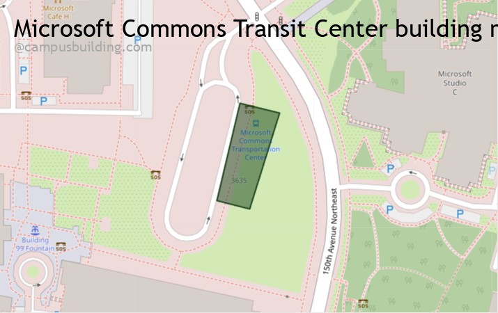 Microsoft Commons Transit Center map