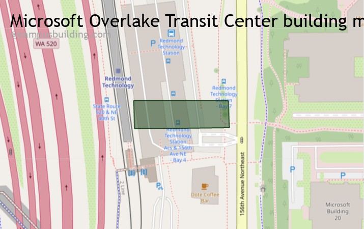 Microsoft Overlake Transit Center map