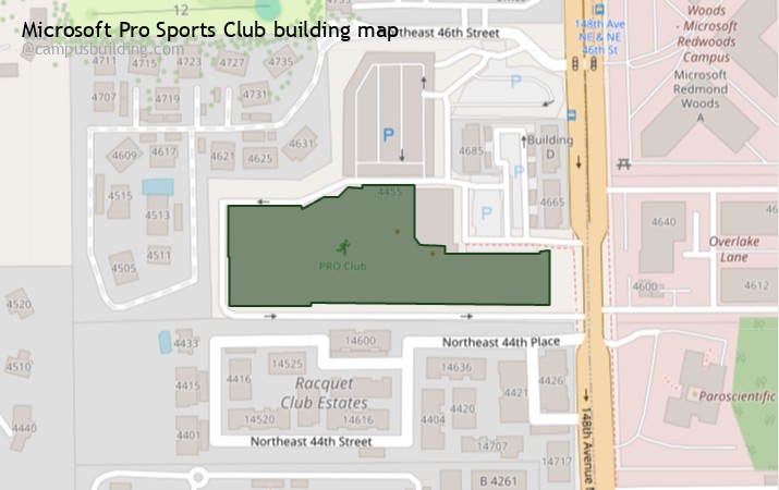 Microsoft Pro Sports Club map