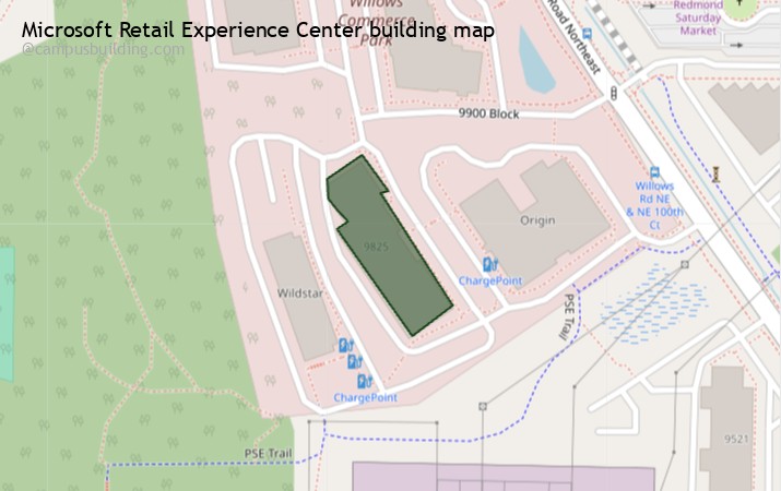 Microsoft Retail Experience Center map