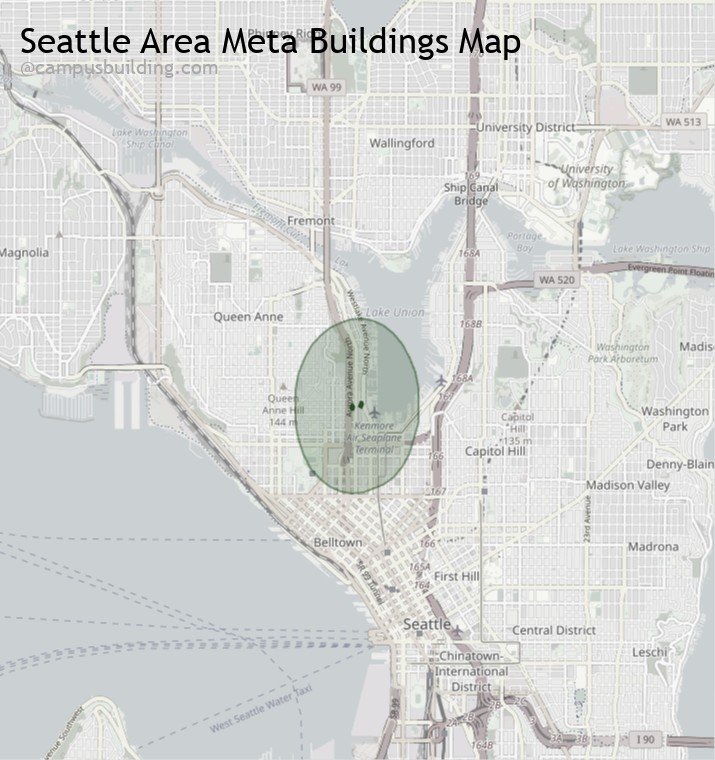 Seattle area Meta buildings map